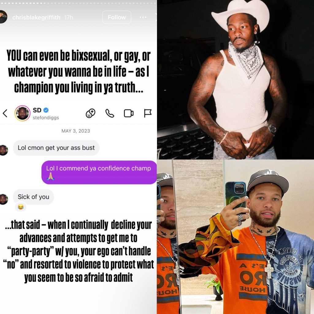 Stefon Diggs & Griffith's alleged text exchange